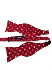 346  )   HISDERN  MEN'S BOW TIE   100% SILK MADE IN  CHINA