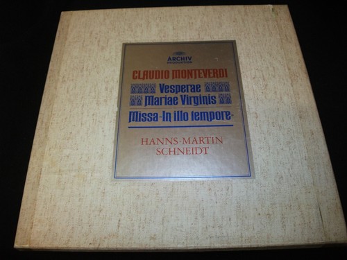 MONTEVERDI;°VESPERAE<>H.M. SCHNEIDT<>3-LP Vinyl BOXSET~Germany Pressing° - 第 1/5 張圖片