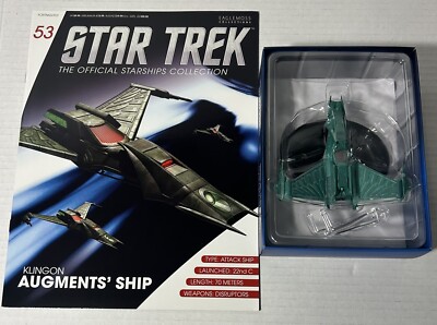 Eaglemoss Star Trek Starships- #53 Klingon Augments' Ship w/Magazine
