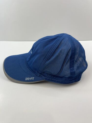 Vintage Nike Dri-Fit blau reflektierendes Netz 3M Laufmütze Kappe Strapback SELTEN - Bild 2 von 6