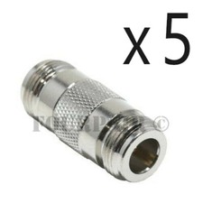 5 Pack Lot N-Type Double Female Jack Coupler RF Antenna Adapter Barrel Connector