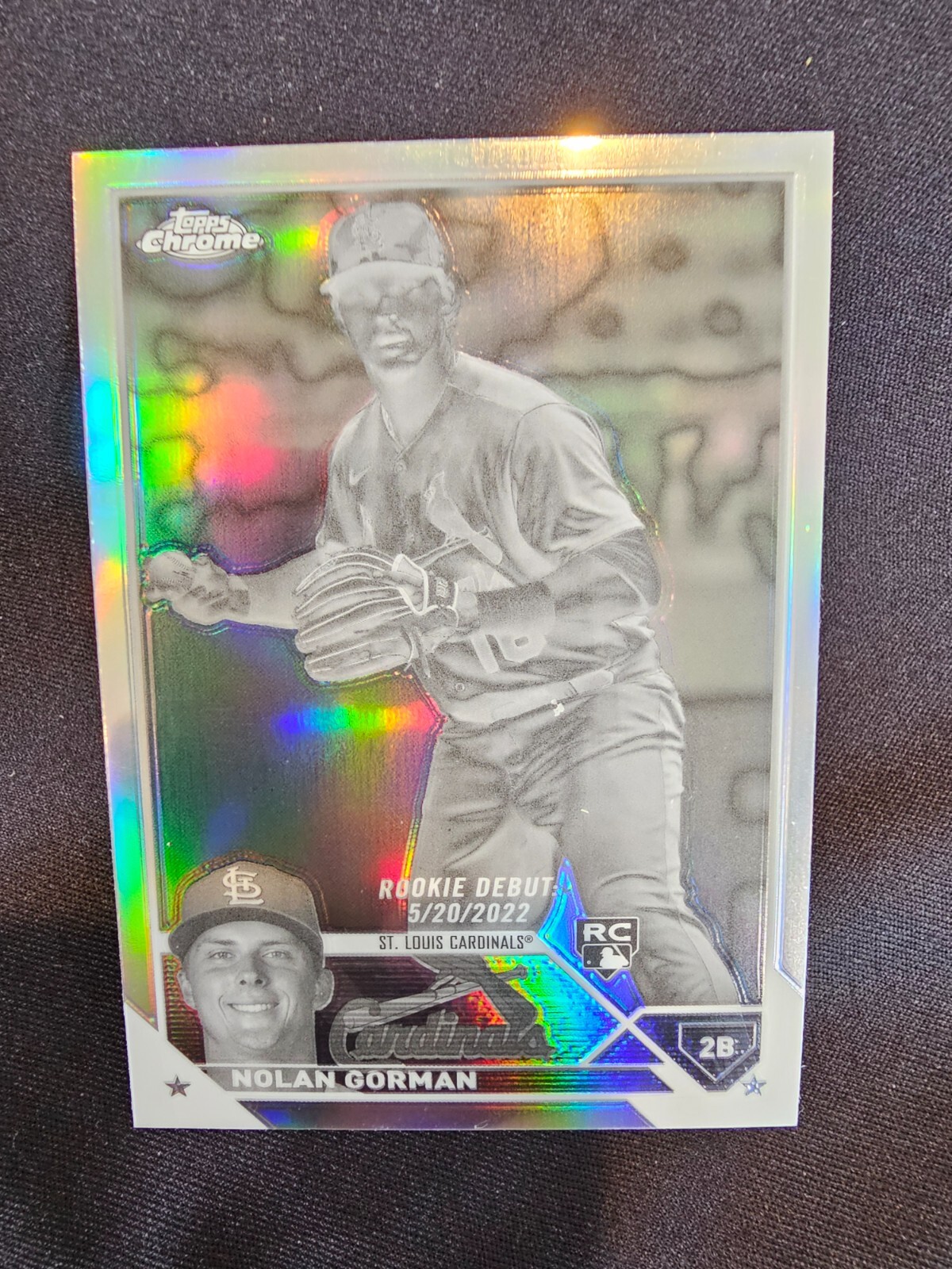 NOLAN GORMAN RC Negative Refractor 2023 Topps Chrome Update Cardinals #USC145 RC
