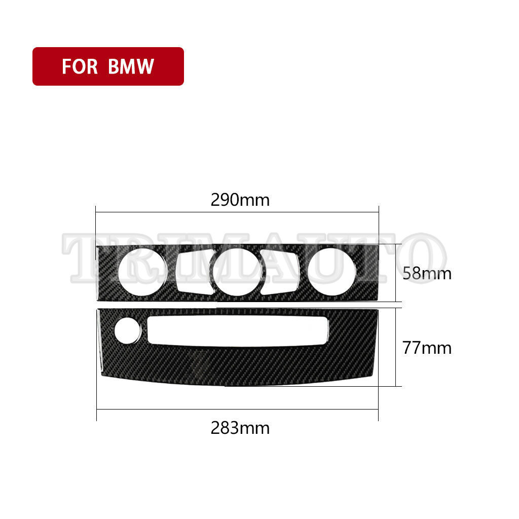 Fit For BMW 5 Series E60 Carbon Center Console AC & CD Frame Cover