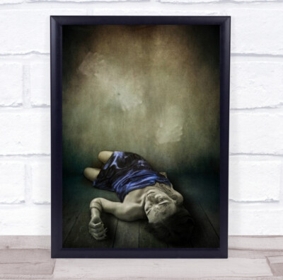 Nightmares Creative Edit Edited Woman Fantasy Dream Dreaming Wall Art Print