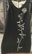 Vintage  Elegant Positive Attitude  Cutout Women's Little Black Dress Sz Small