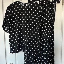 Vintage polka dot shirt/skirt set