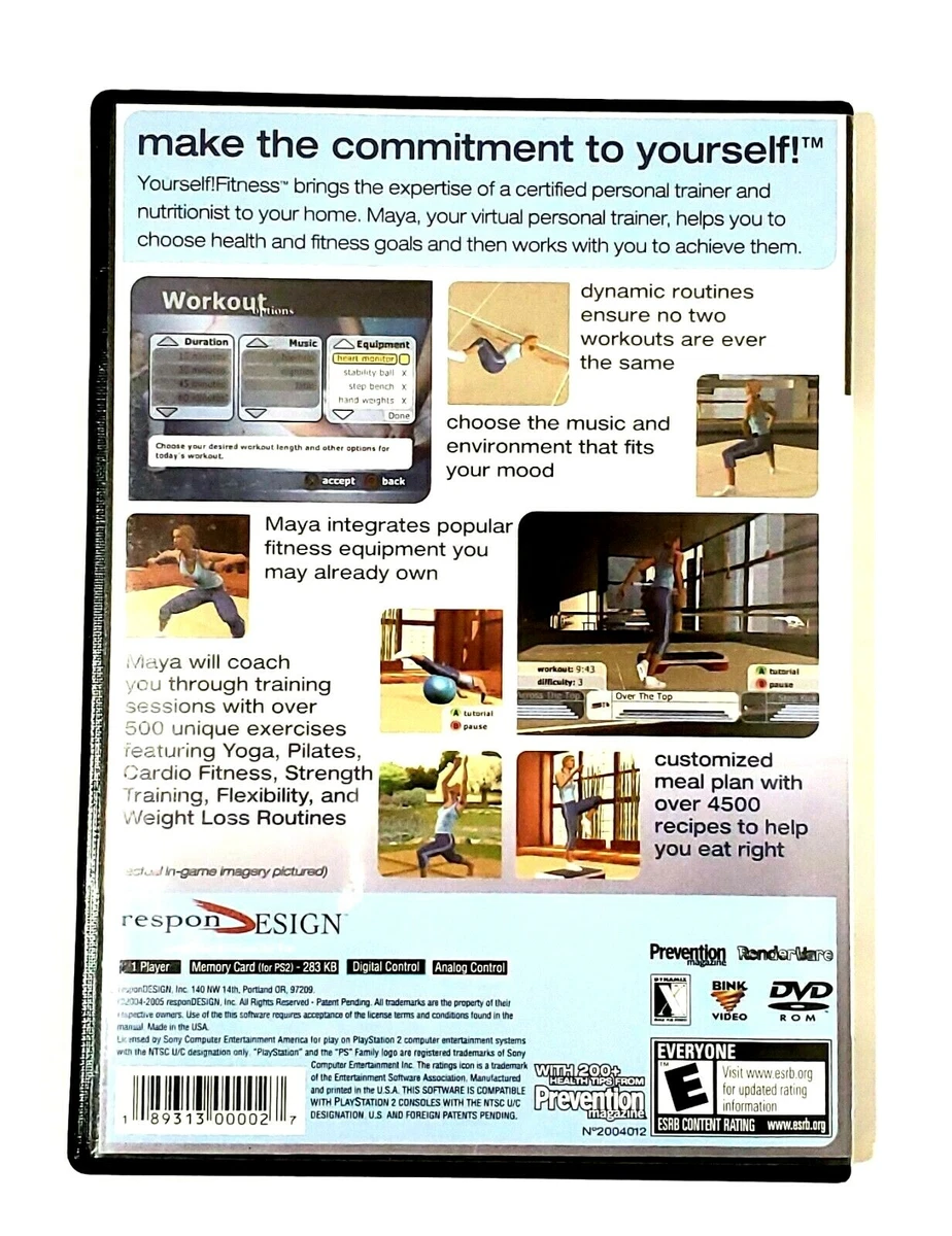 Yourself Fitness (Sony PlayStation 2 PS2, 2005) CIB Game, Workout, Yoga 8.5  /10 189313000027 | eBay