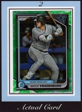 2024 Bowman Chrome Prospect (Green) #BCP-62 Brock Vradenburg Miami Marlins