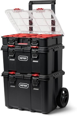 Stack-n-Roll Modular Tools Organizer for Garage Storage and DIY 3 Piece toolbox.