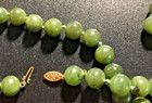 Vintage Jade Hand Knotted Bead 28" Long Necklace. 14KS Clasp Filigree Accented. — photo 7