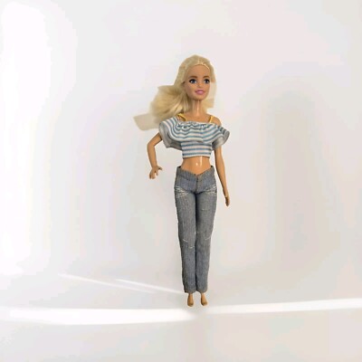 Mattel Barbie 2015 Fashionista  Redress Restyle Ooak Jean Glam Style EUC C426G 