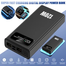 50000mAh 120W Portable Power Bank USB External Battery PD Charger For Cell Phone