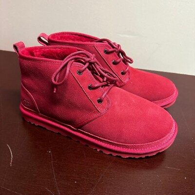 UGG Mens Red Neumel 3236 Suede Lace Up Round Toe Chukka Boot Size US 11 s-l400.jpg main image 3