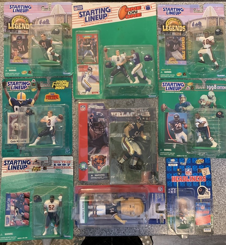 Chicago Bears NFL Lot Of SLU’s,McFarlane,HL & Bobblehead In Original Packaging🏈