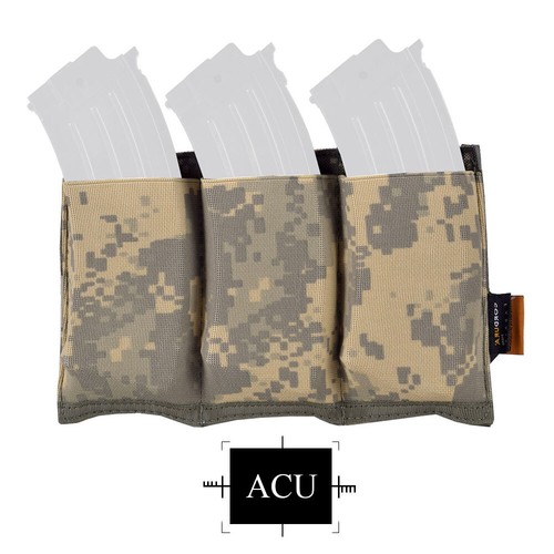 Emersongear Tactical Triple Magazine Pouch Mag Bag 5.56 Rifle Panel Molle Nylon - Picture 12 of 12