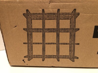 Gray Wooden Toilet Paper Holder - Tic Tac Toe Design Wall Mount Or Freestanding Bathroom Storage Organizer