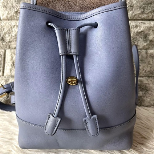 RARE Old Coach Turnlock Mini Backpack 9960 Hyacinth Blue Glove-Tan Leather Used - Picture 14 of 17