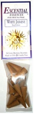 White Jasmine, Escential Essences Cone Incense, 16 Cone Package