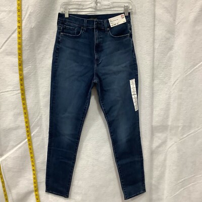 Uniqlo Womens Zipper High Rise Stretchable Denim Ankle Blue