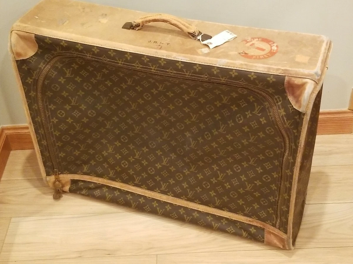 Authentic Vintage Louis Vuitton LV Monogram Larg Suitcase initials  J.R.H.Thouron