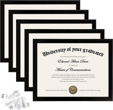 5 Pack 8.5X11 Picture Frame Certificate Document Diploma Frames with HD Glass