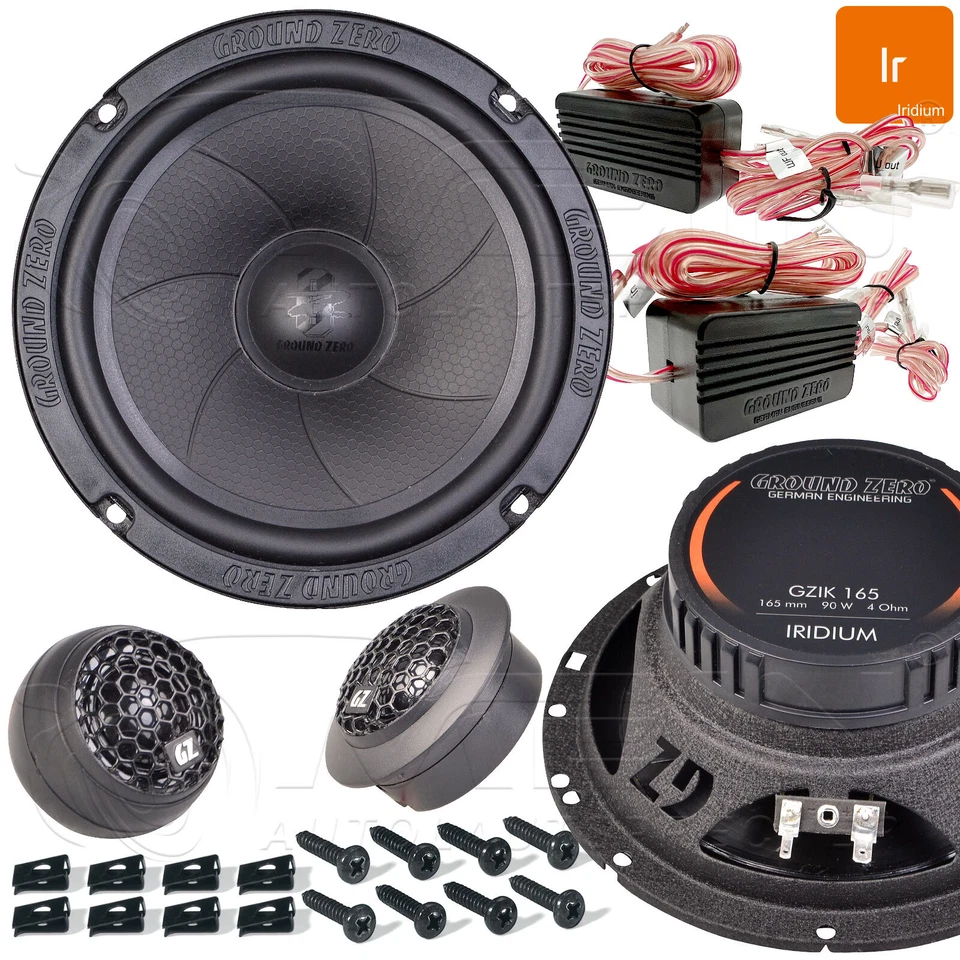 GROUND ZERO LAUTSPRECHER für VW GOLF IV / 4 1996-2006 Front Heck 150W 165 #AJC7 - Bild 4 von 4