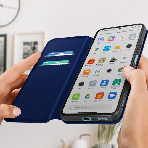 Xiaomi Redmi Note 11 Pro Plus Wallet Cover Case Video Stand Feature Navy - Picture 3 of 6