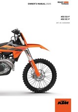 KTM Owners Manual Book Guide 2025 450 SX‑F EU