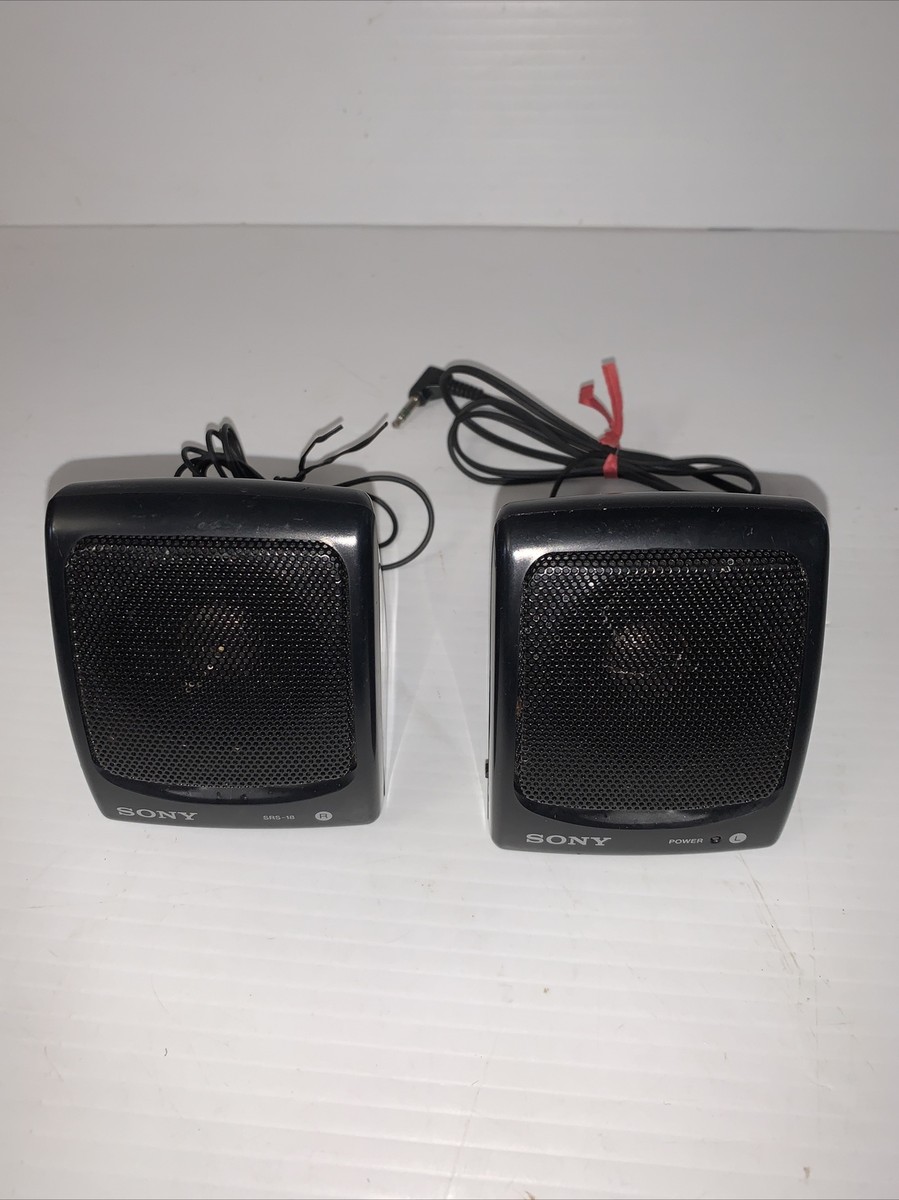 Vintage Portable Sony Powered Speakers Amplified SRS-18 Walkman