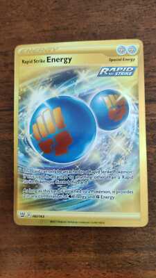 Pokemon Rapid Strike ENERGIE NM MINT 182/163 GOLD Alternative Fullart Secret Rare