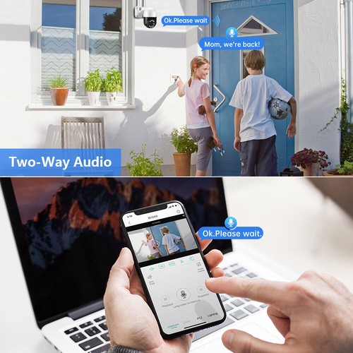 4K 8MP Dual Lens CCTV Kamera Ai Mensch Tracking Bewegungserkennung Warnungen ICSee App - Bild 20 von 31