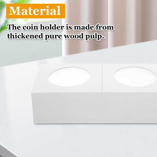 1000 Pcs 2x2 Coin Flips in 10 Assorted Sizes Cardboard Coin Holder for Collec... - Picture 3 of 7