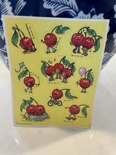 Vintage Hallmark Cherry Silly Scents Scratch And Sniff Stickers
