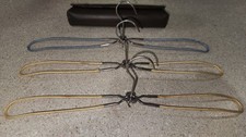 Foldable 3 Metal Hanger Set With Case. VINTAGE. RARE.