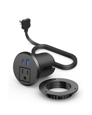 2 inch Desktop Power Grommet with PD 20W USB C,Ultra Thin Flat Plug... Fast Ship