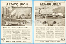 1919 Armco American Rolling Mill Co Ad Middleton OH Iron Culverts for Roads