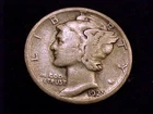 1925-S  Mercury Dime,  Very Good  Grade
