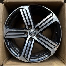 GENUINE VW GOLF R CADIZ MK7 MK6 18" INCH BLACK/DIAMOND CUT SINGLE ALLOY WHEEL X1