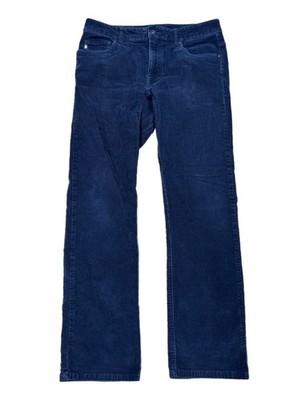 Stio Rivet Cord Corduroy Pants Mens 33x30 Navy Blue Organic Cotton Gusset Chino