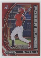 2020 Panini Prizm Draft Picks Power Surge Red Prizm Austin Wells #PDP176 0d2