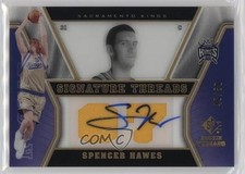 2007-08 SP Rookie Threads Signature Gold /50 Spencer Hawes #55 Auto 4f5