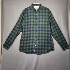 Original Penguin Shirt Mens Large Plaid Button Down Long Sleeve Casual Flannel