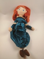 Disney Store Pixar Brave Princess Merida Rag 12" Doll Plush Orange Hair
