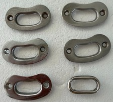 1953 1954 1955 Corvette Door Interior Knob Bezels - Escutcheons Lot Of 6