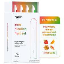 Ripple Zero Nicotine Fruity Set - Strawberry, Mango, Passion Fruit, Watermelon A