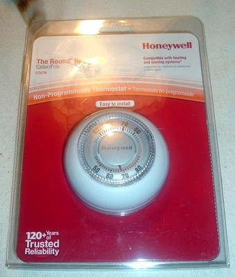 Honeywell CT87N ''The Round'' Non-Programmable Thermostat Heat Cool Manual