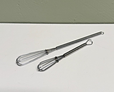 Small Whiskettes 2pc Set 7.25'' & 5'' Mini Kitchen Mixing Whisk Set