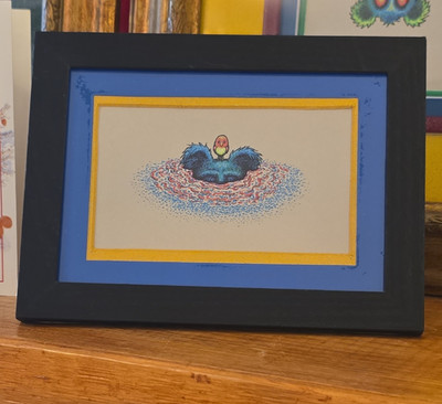 Marq Spusta, Two Popping Through 4x6 Print. Frame Included 6x8. Authentic Art