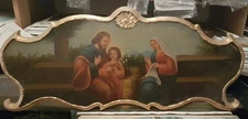Hand Painted Oil Painting On Wooden Table Gold Frame Various Themes 40x92CM