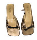 Prada Womens Vintage Square Toe Heels - Size EU 38 (US 7.5) - Black & Tan — photo 2